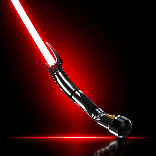 Official NSABERS Count Dooku curved red lightsaber product view